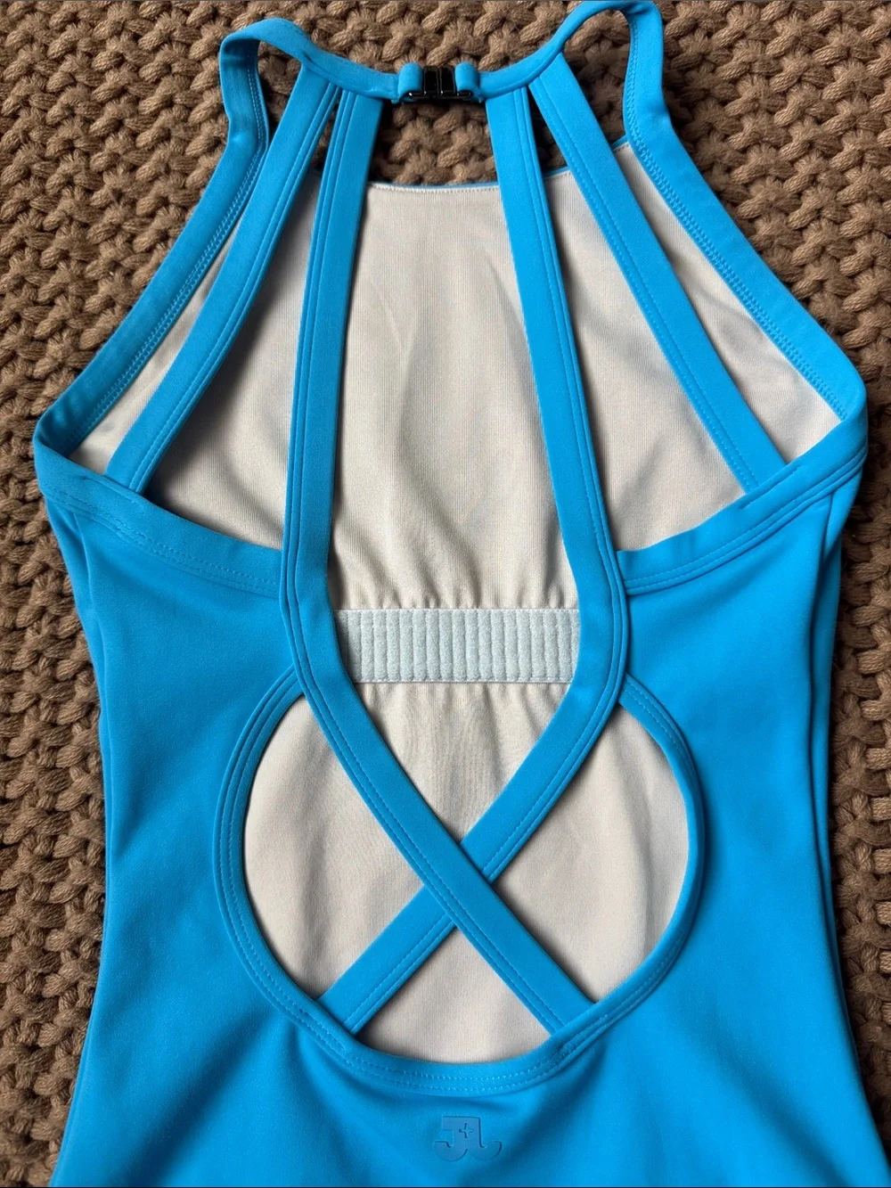Jo + Jax Girls High Neck Leotard in Blue Size Youth Extra Large YXL 13